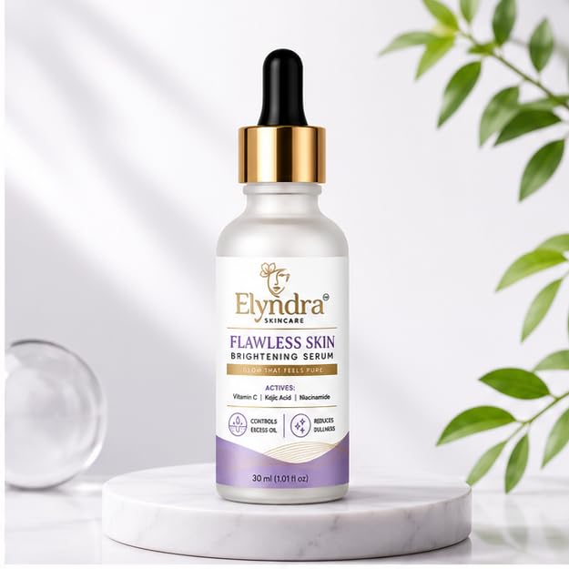 Elyndra Flawless Skin Brightening Face Serum with Vitamin C, Kojic Acid and Niacinamide (30ml) - Flawless Looks & Radiant Skin