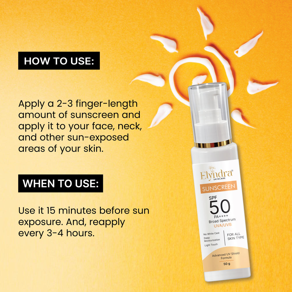 Elyndra SPF 50 PA++++ Sun Cream (50g) – Lightweight & Non-Greasy Protection