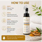 Elyndra Skin Brightening Face Wash with Built-In Soft Brush (150ml) - Deep Cleansing & Radiant Looking Skin