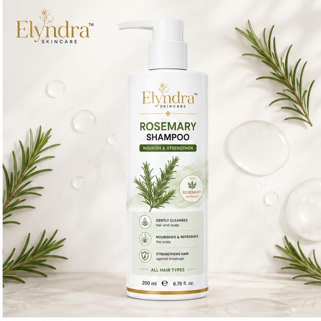 Elyndra Rosemary Shampoo with Rosemary Extract (200ml) - Strengthening & Refreshing