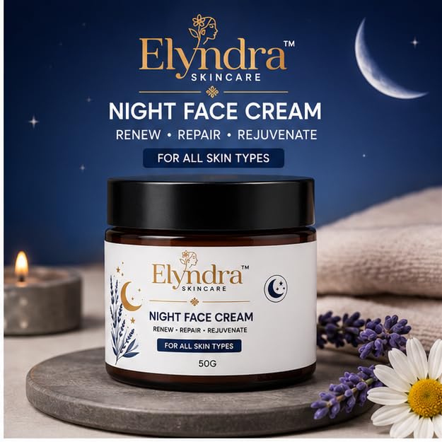 Elyndra Night Face Cream (50g) - Overnight Nourishment & Hydration