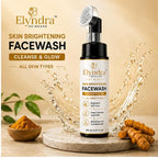 Elyndra Skin Brightening Face Wash with Built-In Soft Brush (150ml) - Deep Cleansing & Radiant Looking Skin