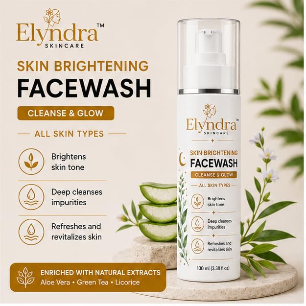 Elyndra Skin Brightening Face Wash (100ml) - Clean, Fresh & Radiant Looking Skin