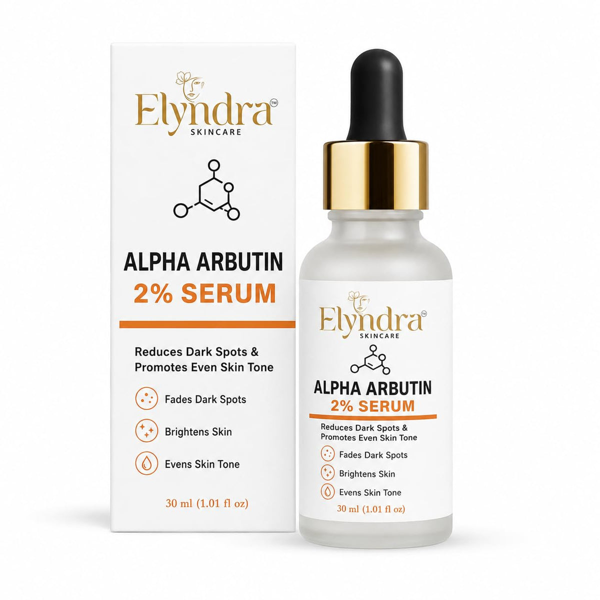 Elyndra Alpha Arbutin 2% Face Serum (30ml) - Brighter & Even Looking Skin