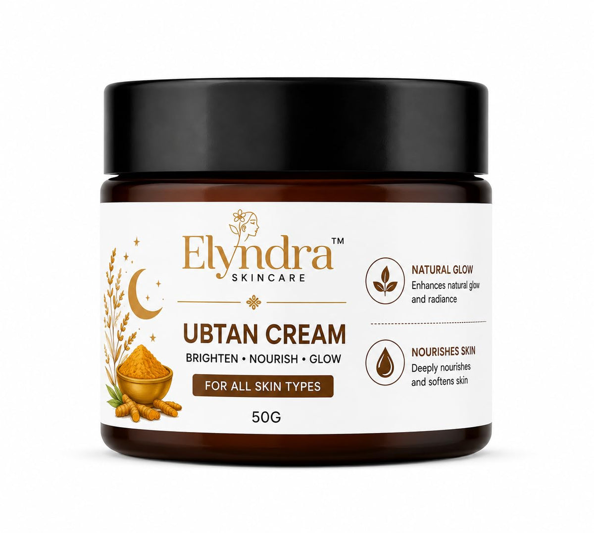 Elyndra Ubtan Face Cream with Traditional Ubtan Inspired Care (50g) - Natural Glow & Nourished Skin