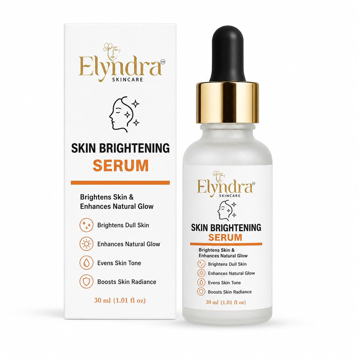 Elyndra Skin Brightening Face Serum (30ml) - Radiant & Even Looking Skin