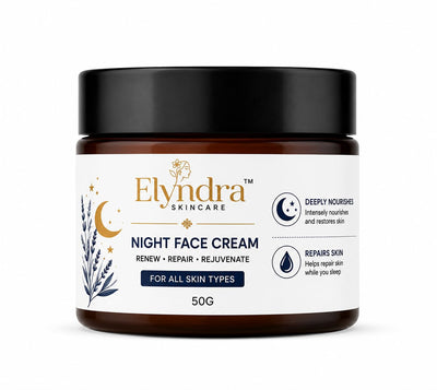 Elyndra Night Face Cream (50g) - Overnight Nourishment & Hydration