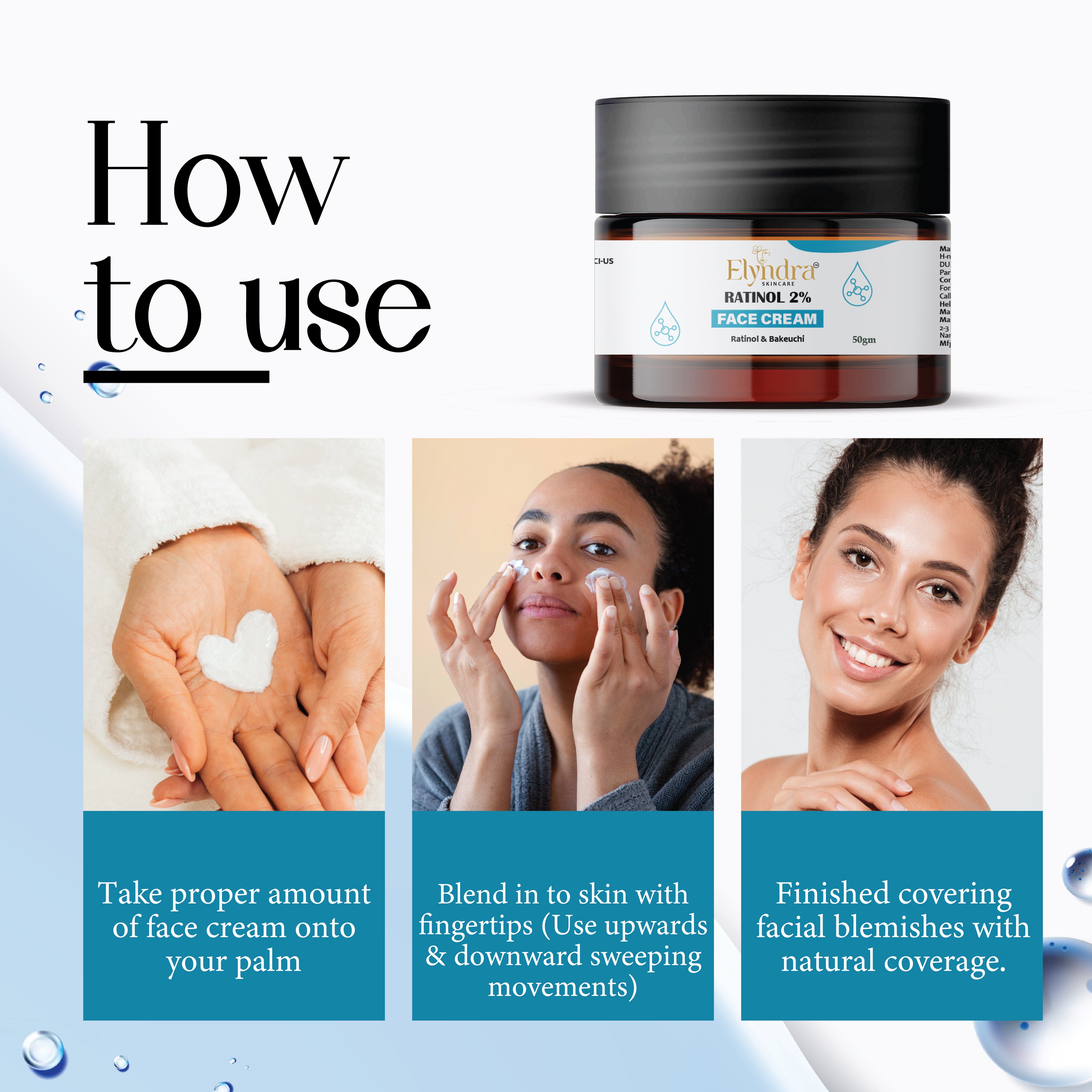 Elyndra Retinol 2 Percent Face Cream Anti Aging Wrinkle Repair Night Cream for Smooth Firm Hydrated Skin Reduces Fine Lines and Improves Skin Texture