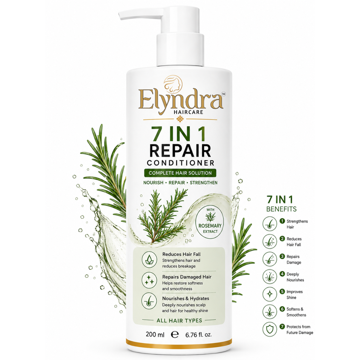 Elyndra 7 in 1 Repair Conditioner (200ml) - Soft & Healthy Looking Hair