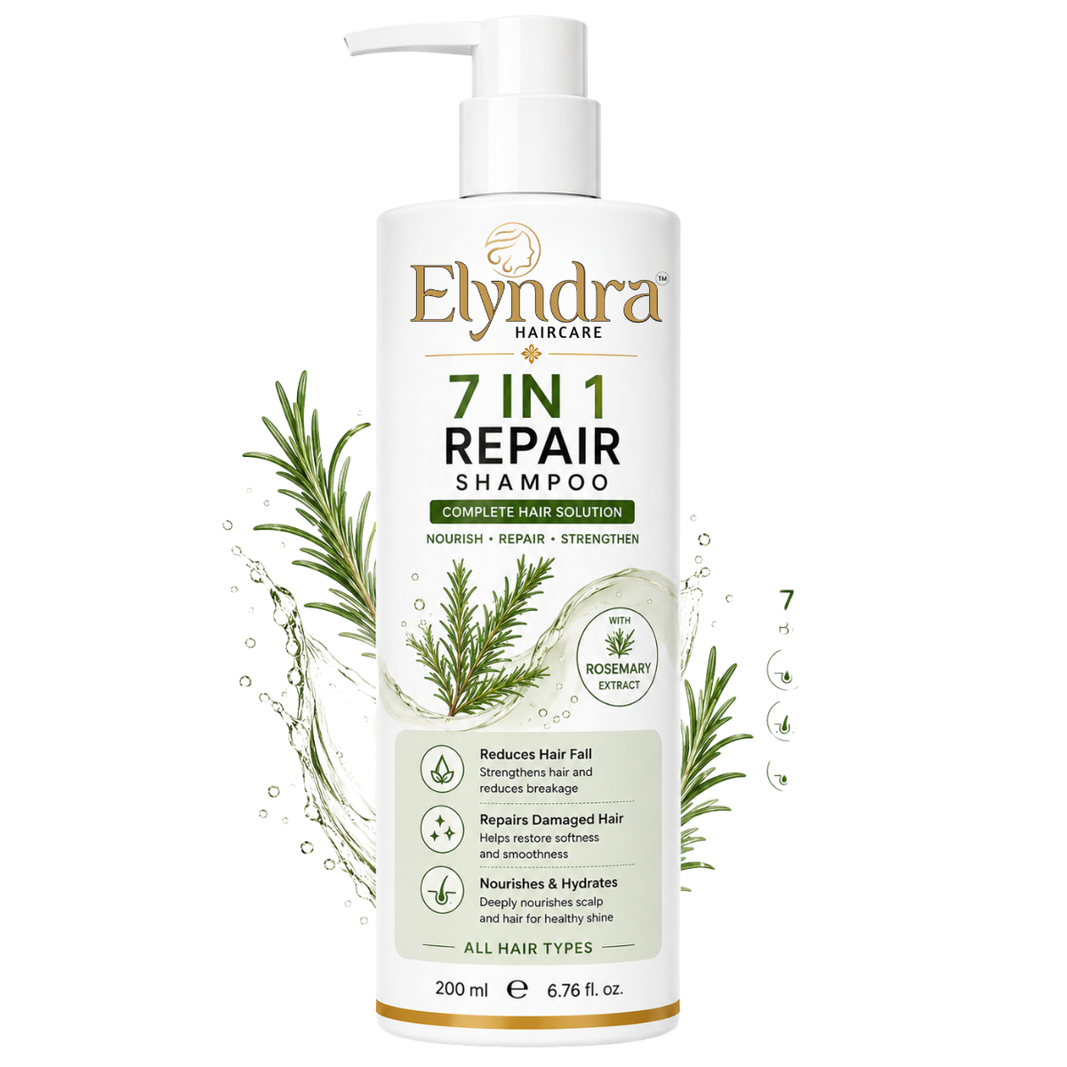 Elyndra 7 in 1 Repair Shampoo (200ml) - Nourishing & Strengthening