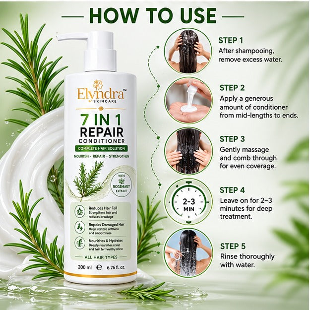 Elyndra 7 in 1 Repair Shampoo (200ml) - Nourishing & Strengthening